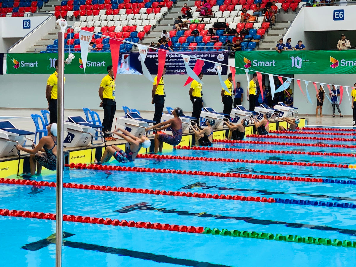 AWE032 BackStroke Flags & False Start Poles Set